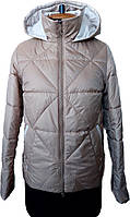Женская светло-коричневая весесенняя тонкая курточка больших размеров 44-54