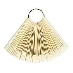 Палітра-віяло для лаків на кільці біла 50 шт.