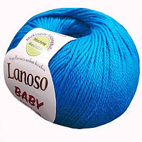 Lanoso BABY COTTON (Бейби Коттон) № 916 бирюзовый (Пряжа 100% хлопок, нитки для вязания)