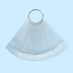 Палітра-віяло для лаків на кільці прозора 50 шт.