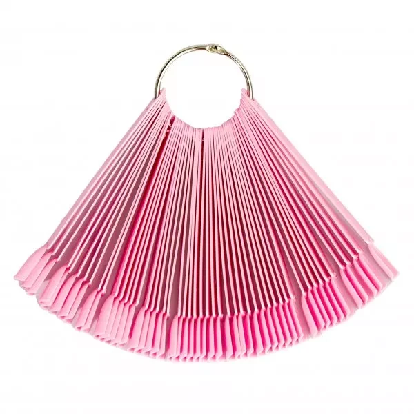 Палітра — віяло для лаків на кільці рожеве 50 шт., фото 1