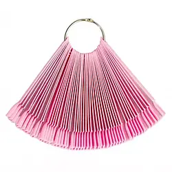 Палітра — віяло для лаків на кільці рожеве 50 шт.