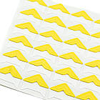 Кутики для фотографій 1 лист (24 кутика), яскраво-жовті самоклеючі КDF039, фото 2