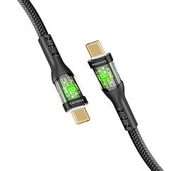 Кабель Promate TransLine-CC USB-C to USB-C 60W Power Delivery 1.2 м Black