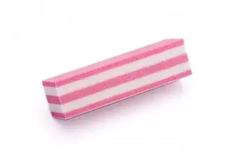 Баф — полірувальник SUNshine чотиристоронній біло-рожевий 120 гритів