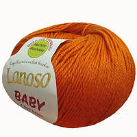 Lanoso BABY COTTON (Бейби Коттон) № 906 горчица (Пряжа 100% хлопок, нитки для вязания)