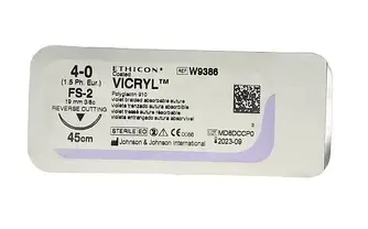 Шовний матеріал VICRYL PLUS (поліфілам, фіолетовий) 45 см, 4/0