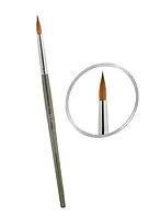 Кисть зуботехническая для керамики Kolinsky №9 круглая ручка ER2AC09
