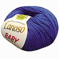 Lanoso BABY COTTON (Бейби Коттон) № 954 синий (Пряжа 100% хлопок, нитки для вязания)