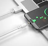 Магнітний Micro USB кабель XO-NB187 / Круглий / 360 Градусів / 100 см. / Білий, фото 4