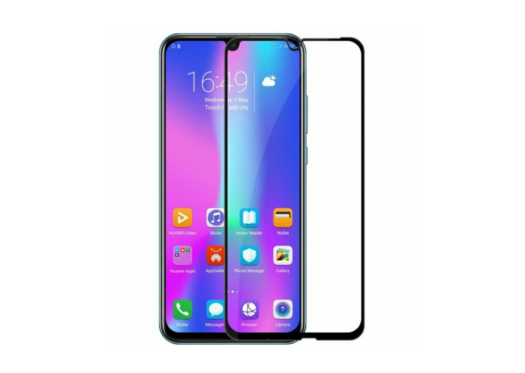 Загартоване захисне скло на Honor 20 Lite / Honor 20i / Чорна рамка, фото 1