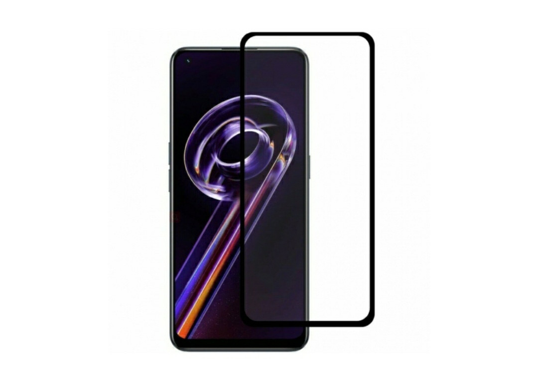 Загартоване захисне скло на смартфон Realme 9 Pro Plus (5G) / Чорна рамка, фото 1