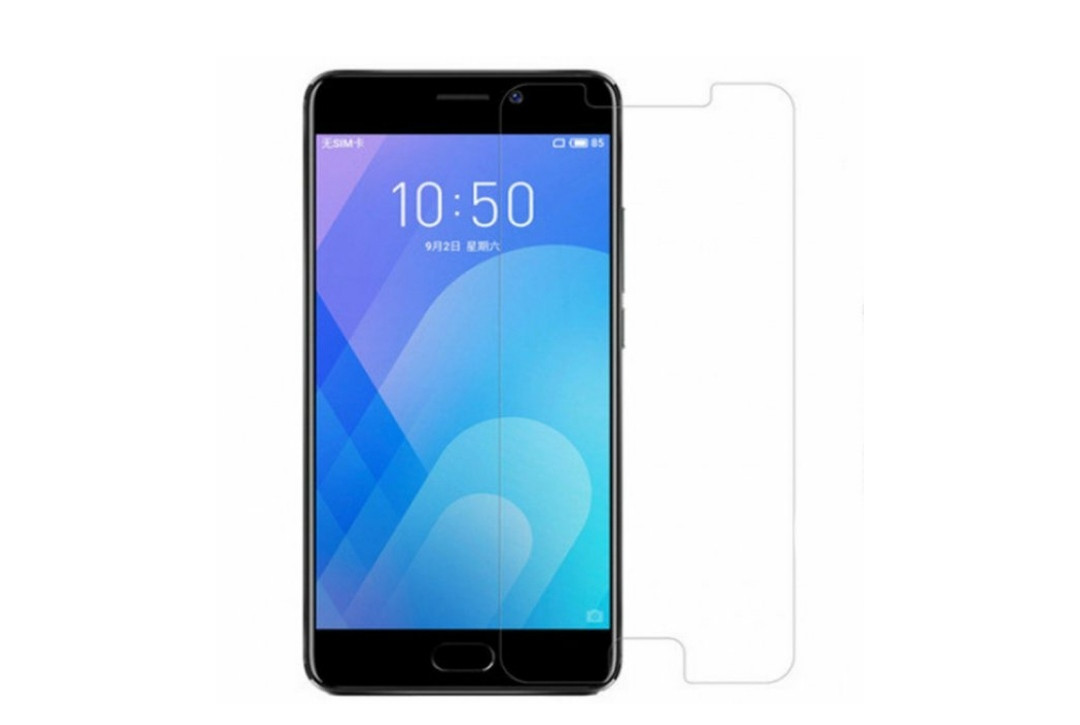 Загартоване захисне скло на Meizu M6 / Без рамки / Прозоре, фото 1