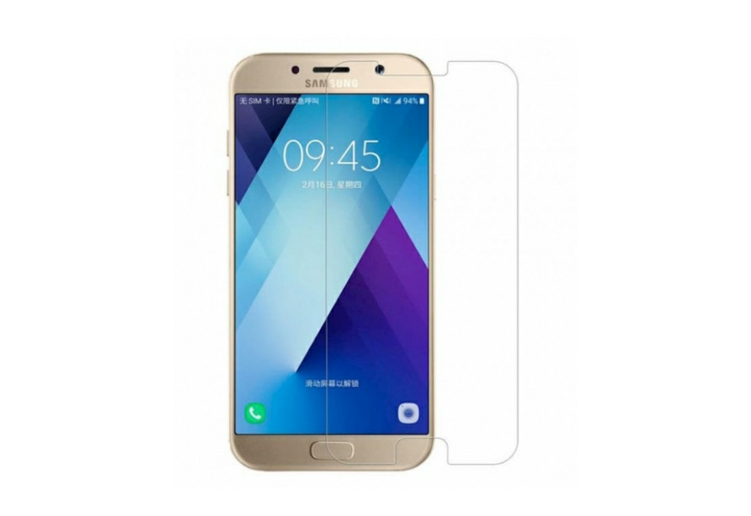 Загартоване захисне скло на Samsung A3 (2017) / Без рамки / Прозоре, фото 1