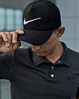 Кепка Nike чоловіча жіноча котонова чорна  ⁇  Бейсболка Найк на літо, фото 6