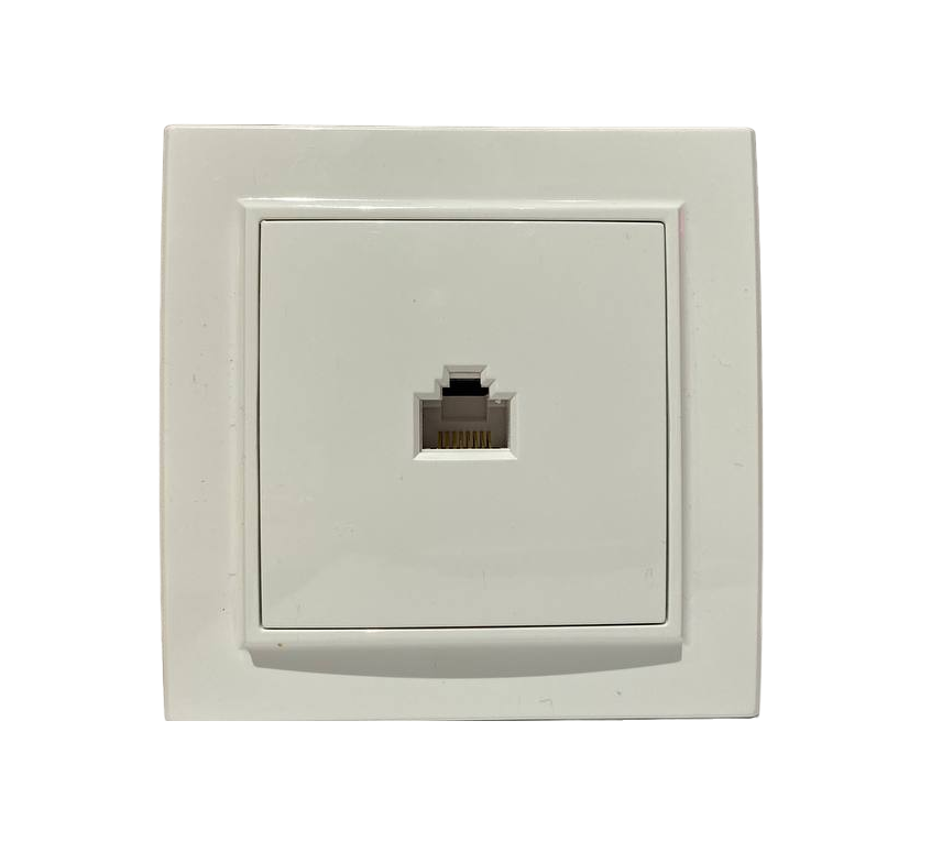 Розетка комп'ютерна вбудована біла COMFORT ТМ LUMANO