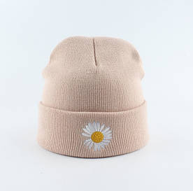 Шапка Ромашка Ніжно Рожевий