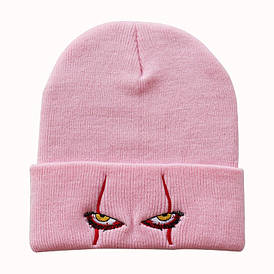 Шапка Pennywise страшні очі розмір One Size Рожева