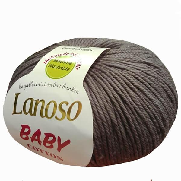 Lanoso BABY COTTON (Бейбі Котон) № 963 антрацит (Пряжа 100% бавовна, нитки для в'язання), фото 1