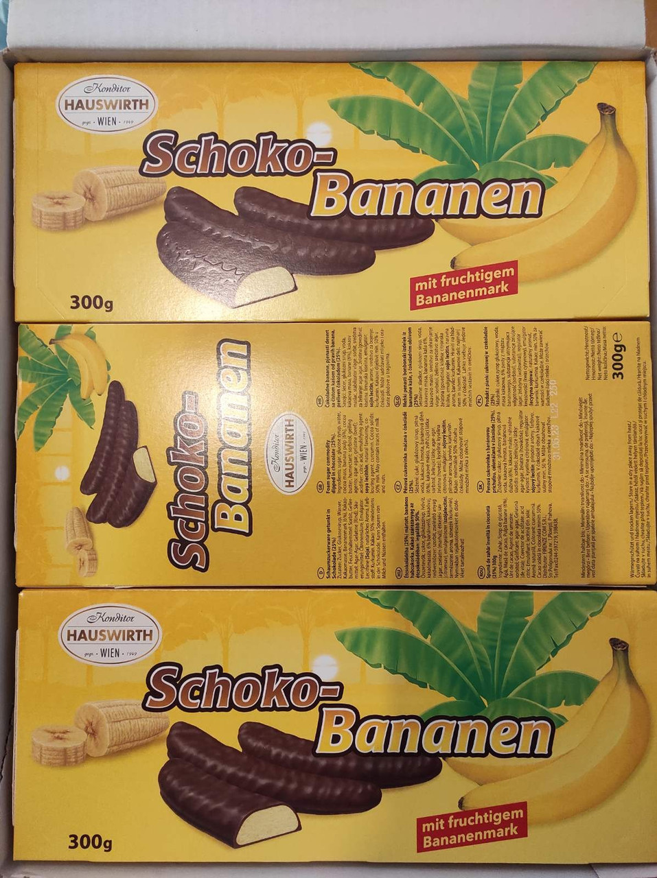 Конфеты Шоколадные Суфле Хаусвирт Банан Hauswirth Schoko-Bananen 300 г Австрия - фото 3 - id-p1795678666