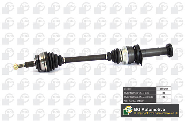 Піввісь BGA DS9639R VW TRANSPORTER, фото 1