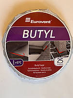 Двостороння бутилова стрічка Eurovent BUTYL (15мм × 25м).