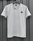 Чоловіча футболка Adidas біла спортивна бавовняна літня  ⁇  Теніска Адідас спортивна на літо, фото 5