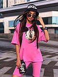Жіночий літній костюм: футболка вільного крою та велосипедки Міккі Маус, фото 9