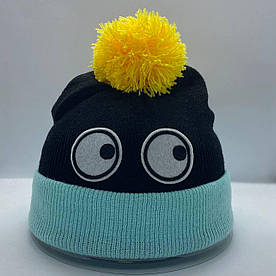 Шапка Качечка Розмір 2-9 років Чорна з Блакитним