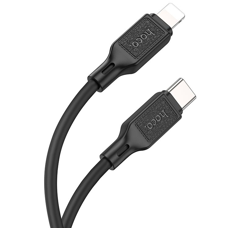 Кабель для зарядки Type-C-Lightning Apple iPhone HOCO X90 100см |2.4A| Чорний, фото 1