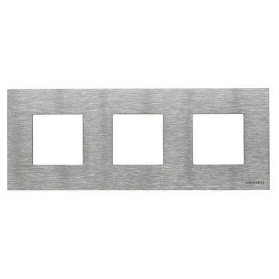 Рамка ABB Niessen Zenit 3 пости N2273 OX Нержавіюча сталь (2CLA227300N4001)