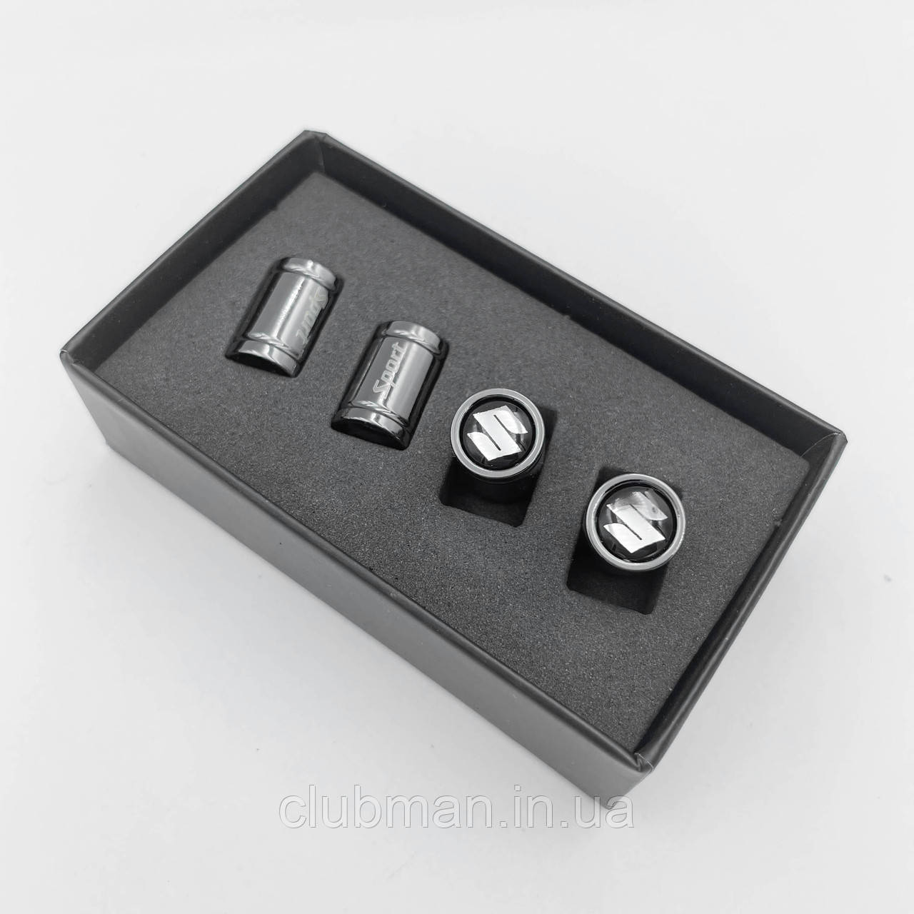 Захисні ковпачки на ніпеля Sport SUZUKI (Сузукі) 4 шт Чорні