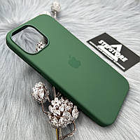 Чехол Silicone case с Magsafe для Iphone 13 Pro Max с анимацией без швов закрытым низом 5. Зеленый (Clover)