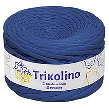 Трикотажна пряжа Trikolino, 7-9 мм., 50 м., Синій, нитки для в'язання