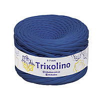 Трикотажна пряжа Trikolino, 5-7 мм., 100 м., Синій, нитки для в'язання
