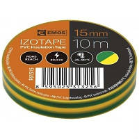 Изолента EMOS PVC 15/10 GREEN/YELLOW