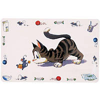 Килимок під миски Trixie для собак і кішок Comic Cat 44 x 28 см