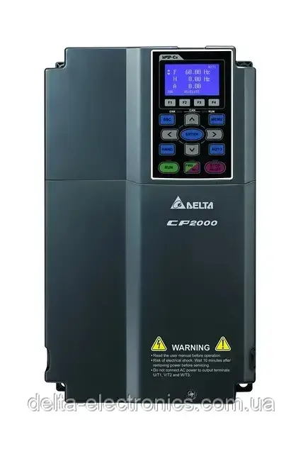 Перетворювач частоти Delta Electronics, 5,5 кВт, 400 В, 3ф., векторний, з ПЛК, VFD055CP43B-21