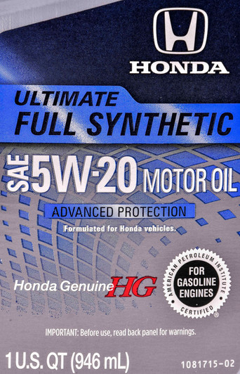 Купить Honda HG Ultimate full synthetic 5W-20 0,95 л, (087989138 ...
