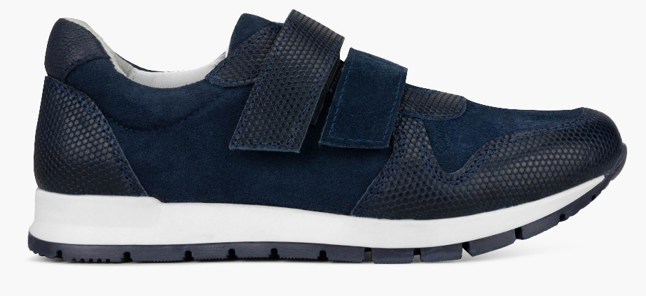 Кросівки низькі дитячі сині натуральна шкіра Unieli — розмір 34 (22,4 см) (модель: LiL416-90KZblue), фото 1