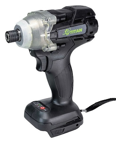 Акумуляторний ударний шуруповерт с безщітковим мотором, TITAN PIS2821B-CORE Brushless