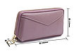 Шкіряний гаманець косметичка з ремінцем на руку А03-КТ-10218 Рожевий, фото 5