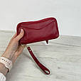 Шкіряний гаманець косметичка з ремінцем на руку А03-КТ-10218 Рожевий, фото 10