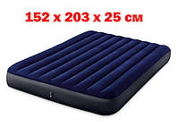 Надувний матрац Intex 64759, 152 х 203 х 25 см двомісний велюровий інтекс для сну для дому