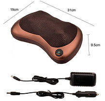 Масажна подушка Car and Home Massage Pillow, масажер для шиї автомобільний, фото 3
