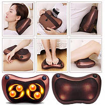 Масажна подушка Car and Home Massage Pillow, масажер для шиї автомобільний, фото 6