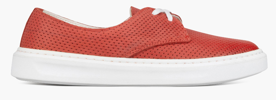 Кеди низькі жіночі літні коралові натуральна шкіра Україна Viscala — розмір 36 (23 см) (модель: Vis2021-202Kcoral), фото 1