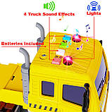 Іграшкова вантажівка, GizmoVine, 2 шт. самоскид, будівельний трактор, будівельний кран зі звуковою підсвіткою, фото 2
