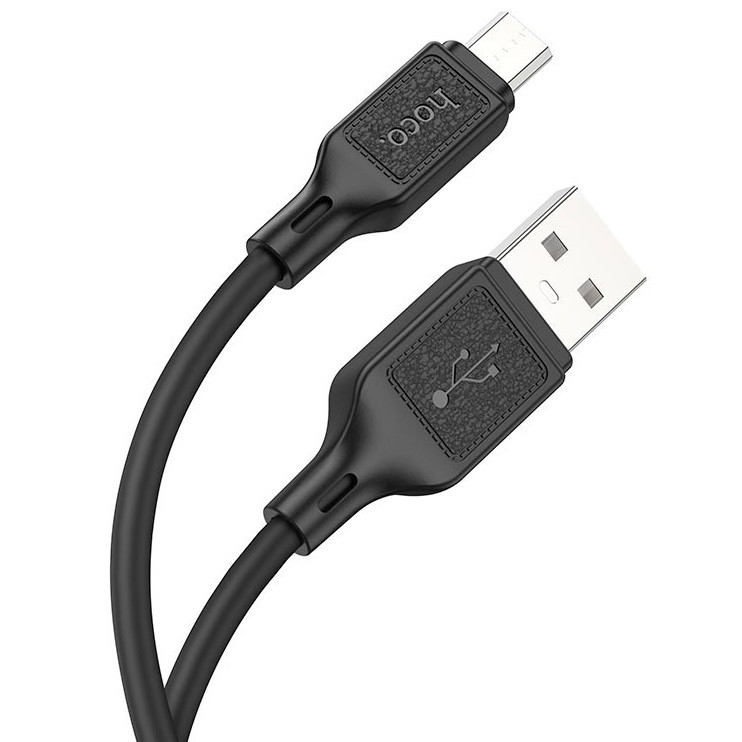 Кабель для зарядки Micro-USB Android HOCO X90 100см |2.4A| Чорний, фото 1