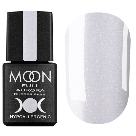 База Moon Rubber Full Aurora 2008, бузковий з шимером, 8 мл